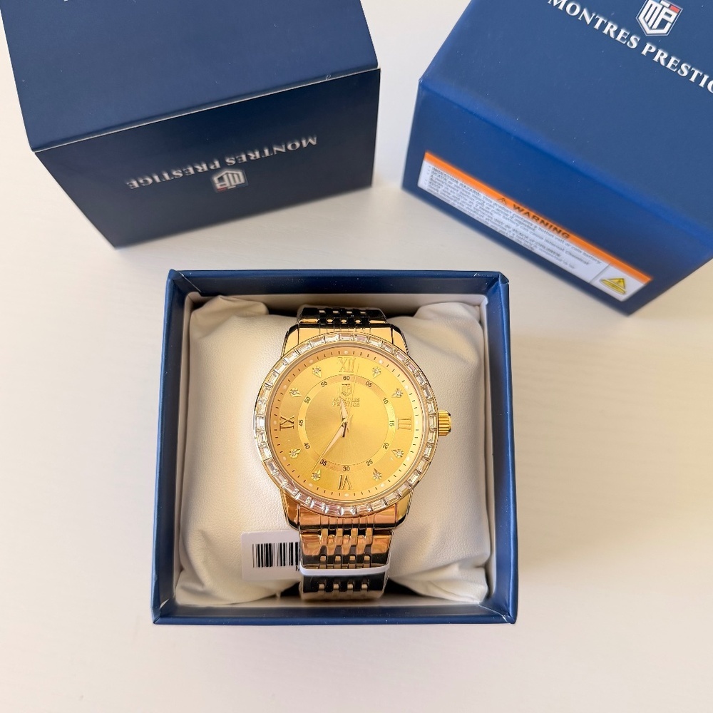 New! Montres Prestige X Invicta Men's Gold Watch, Authentic